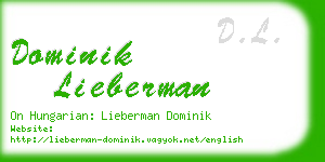 dominik lieberman business card